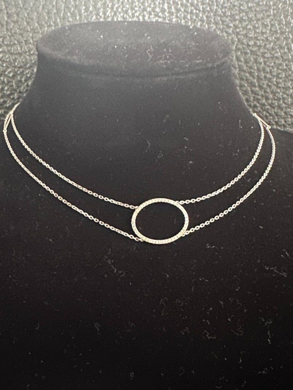 AS29 Oval Diamond Double Chain Choker